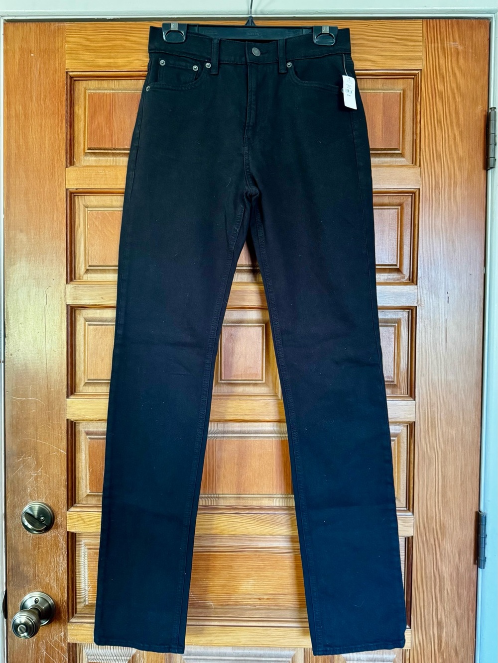 GAP black high rise 90s slim straight jeans 27T - Picture 9 of 14